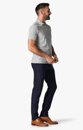 Verona Tailored Slim Leg Chino Pants In Navy High Flyer