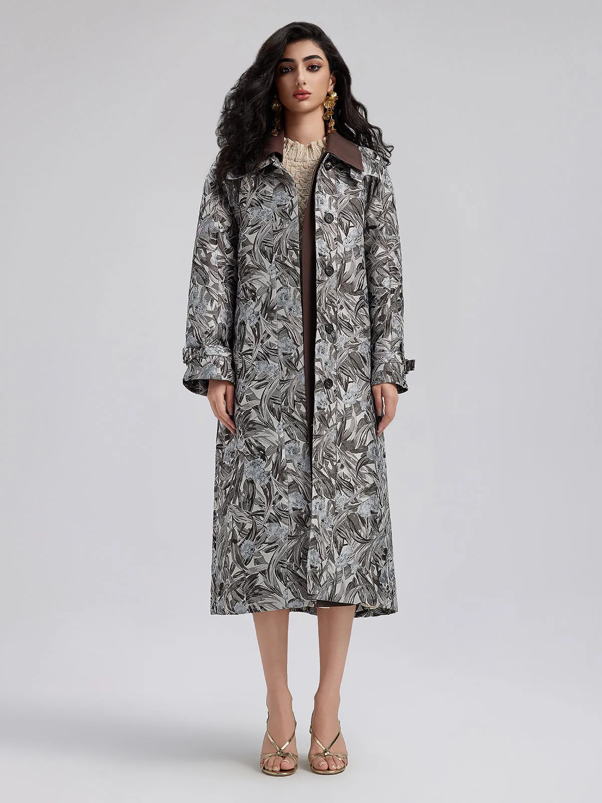 Versatile Printed Long Coat