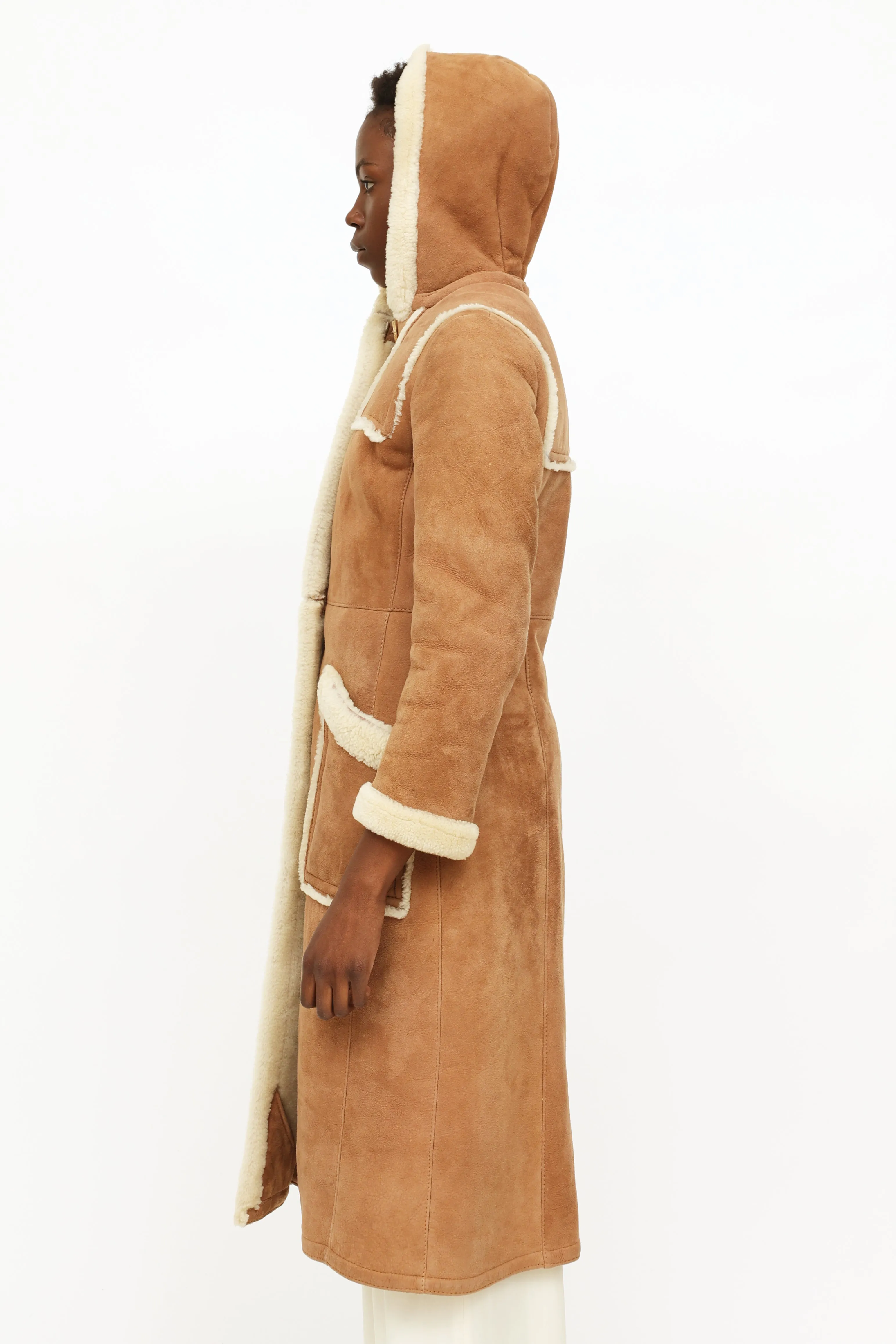 Vintage Tan Shearling Coat