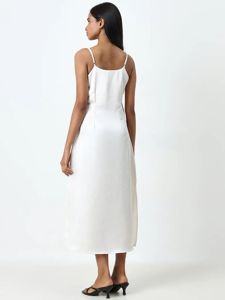 Wardrobe Ivory Embellished Slip Dress