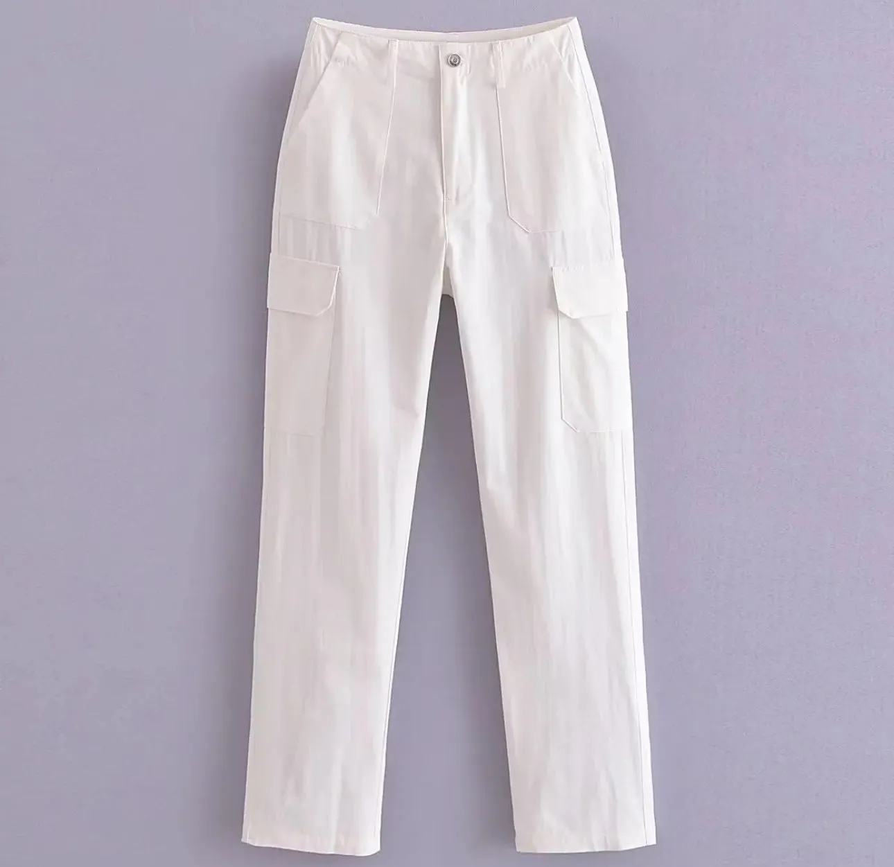 White cargo pants