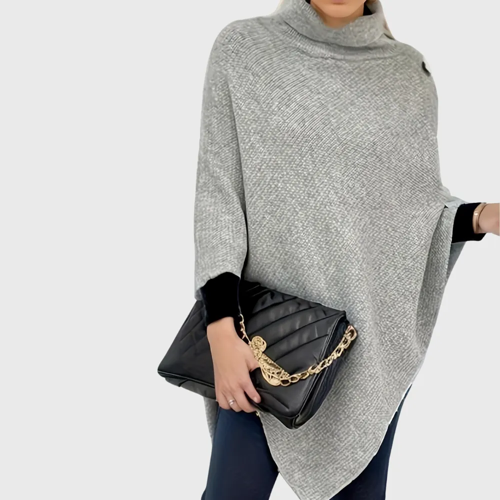 Womens Cozy Cape Sweater