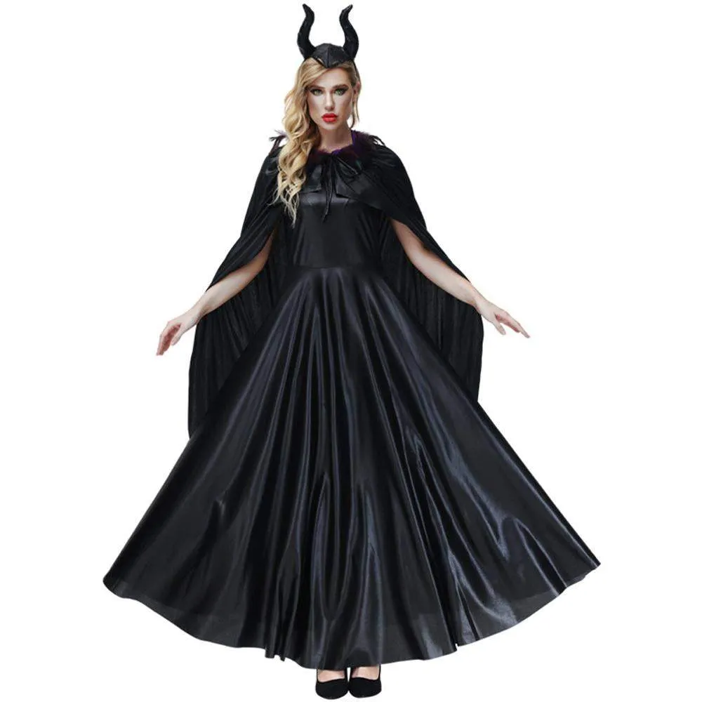 Women's Maleficent Dark Queen costume suit Cosplay Halloween Costumes for adult