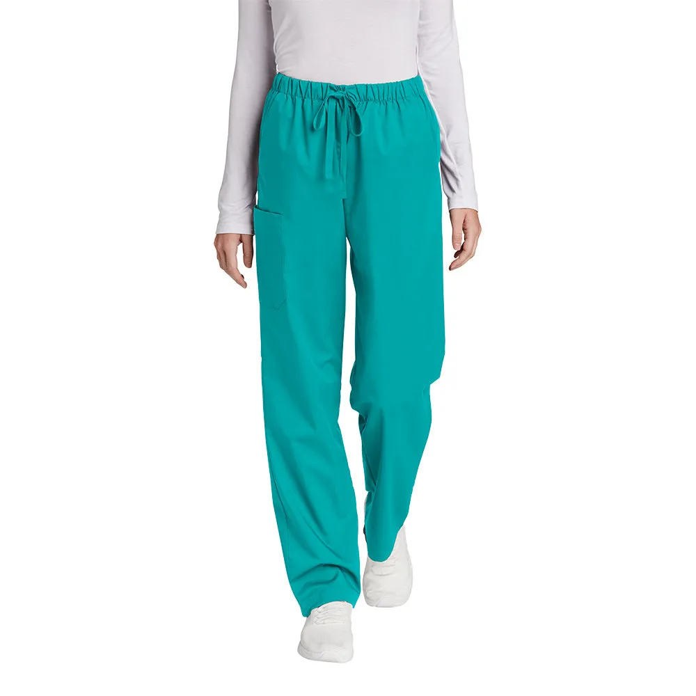 WonderWink® Women’s WorkFlex™ Mock Wrap Cargo Pants - Teal Blue